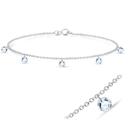 Glittering Round Crystal Anklet ANK-251-5
